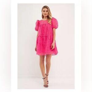 English Factory Short-Sleeve Mini Dress